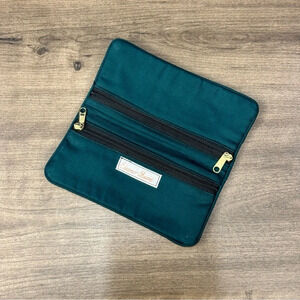 Vintage Eleanor Beard plaid zippered pouch small bag jewelry travel bag 1950s
